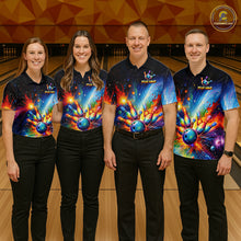 Load image into Gallery viewer, Custom Colorful Bowling Jersey for Men Bowling Uniform Polo &amp; 1/4 Zip Bowling Team Shirts HNT226