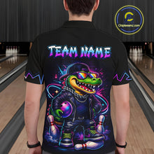 Load image into Gallery viewer, Funny Neon Alligator Custom Bowling Jersey for Men Bowling League Bowling Team Shirts HN295