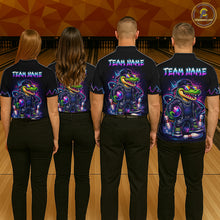 Load image into Gallery viewer, Funny Neon Alligator Custom Bowling Jersey for Men Bowling League Bowling Team Shirts HN295