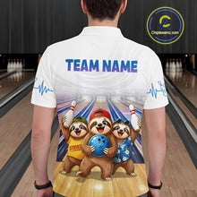 Load image into Gallery viewer, Custom Funny Sloth Bowling Shirt for Men Bowling Team Jersey Bowling League Bowling Cloth HNT299