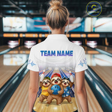 Load image into Gallery viewer, Custom Funny Sloth Bowling Shirt for Women Bowling Team Jersey Bowling League Bowling Cloth HNT299