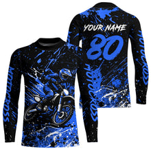 Load image into Gallery viewer, Blue Youth Motocross Jersey Custom Motocycle Shirts Men Women Kid Motocross Shirt UPF30+ DNT39