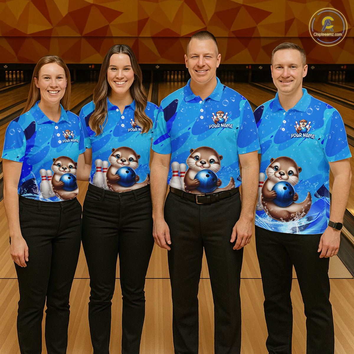 Custom Funny Otte Bowling Jersey for Women Bowling Team Shirts Bowling Gifts Polo & 1/4 Zip HNT269