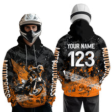 Load image into Gallery viewer, Custom Orange Motocross Jersey Hoodie Kid Men Women Youth Dirt Bike Motorcycle Hoodie HOT37
