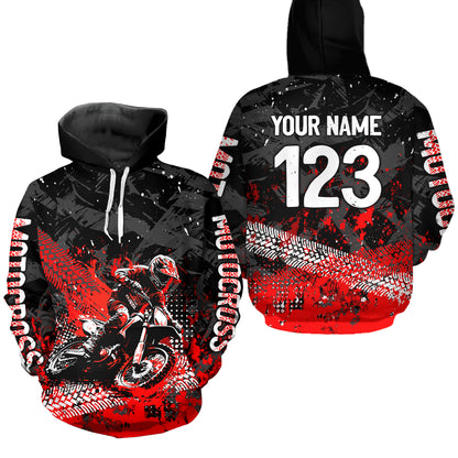 Custom Red Motocross Jersey Hoodie Kid Men Women Youth Dirt Bike Motorcycle Hoodie HOT37