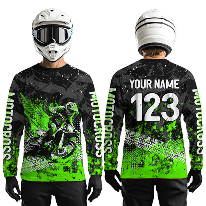 Green Youth MX Motocross Jersey Custom Racing Motocycle Shirts Men Women Kid UPF30+ DNT42