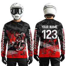Load image into Gallery viewer, Red Youth MX Motocross Jersey Custom Racing Motocycle Shirts Men Women Kid UPF30+ DNT42