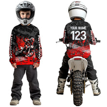 Load image into Gallery viewer, Red Youth MX Motocross Jersey Custom Racing Motocycle Shirts Men Women Kid UPF30+ DNT42