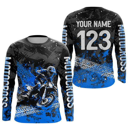 Blue Youth MX Motocross Jersey Custom Racing Motocycle Shirts Men Women Kid UPF30+ DNT42