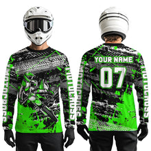 Load image into Gallery viewer, Green Motocross Jersey Racing for Kid Men Women Custom Dirt Bike Shirts UPF30+ DNT45