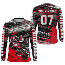 Load image into Gallery viewer, Red Motocross Jersey Racing for Kid Men Women Custom Dirt Bike Shirts UPF30+ DNT45