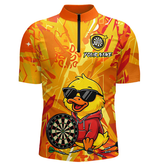 Custom Funny Duck Dart Shirt Dart Team Jersey for Men Dartboard Polo & 1/4Zip Shirts NNT166