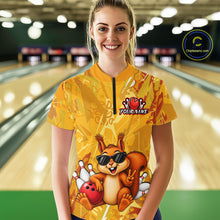 Load image into Gallery viewer, Funny Squirrel Custom Bowling Jersey for Women Bowling Team Shirts Bowling League HNT303