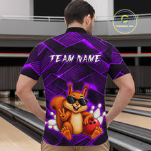 Load image into Gallery viewer, Purple Squirrel Funny Custom Bowling Jersey for Men Bowling Team Shirts Bowling League HNT304