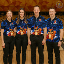 Load image into Gallery viewer, Blue Squirrel Funny Custom Bowling Jersey for Women Bowling Team Shirts Bowling League HNT304