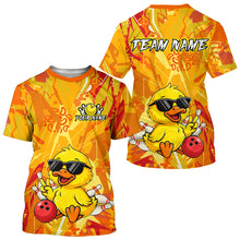 Load image into Gallery viewer, Custom Yellow Funny Duck Bowling Jersey for Men Women Bowling Uniform Bowling Team Shirts HNT236