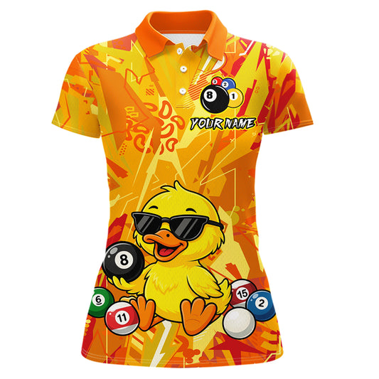 Custom Yellow Duck Funny 8 Ball Pool Shirts Billiard Shirt for Women Billiard Team Jersey League NNT174