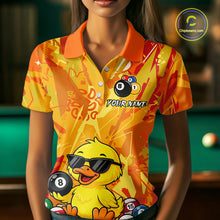 Load image into Gallery viewer, Custom Yellow Duck Funny 8 Ball Pool Shirts Billiard Shirt for Women Billiard Team Jersey League NNT174