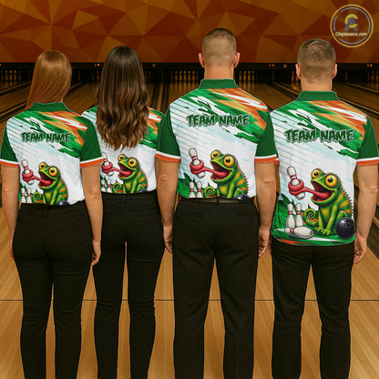 Custom Funny Chameleon Bowling Jersey for Men Bowling Team Shirts Bowling League HNT308