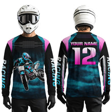 Load image into Gallery viewer, Blue Youth Dirt Bike Jersey Men Women Kid Custom Motocross Jersey Off-Roading Jersey DNT49