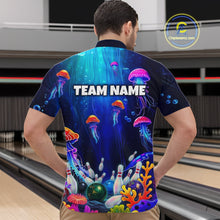 Load image into Gallery viewer, Custom Jellyfish Bowling Jersey for Men Ocean Theme Bowling Team Shirt Bowling League HNT272