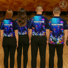 Load image into Gallery viewer, Custom Jellyfish Bowling Jersey for Men Ocean Theme Bowling Team Shirt Bowling League HNT272
