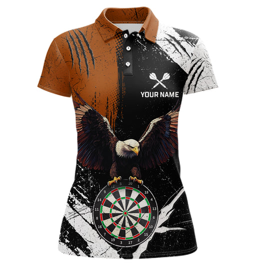 Custom Orange Eagle Dart Shirt for Women Dartboard Shirt Dart Jerseys Gift for Team Polo &1/4 Zip NNT110
