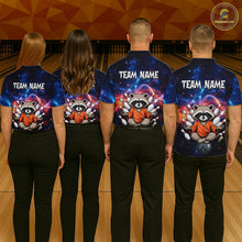 Load image into Gallery viewer, Custom Galaxy Funny Zen Raccoon Bowling Shirt for Men Bowling Team Shirts Bowling Outfit HNT313
