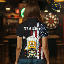 Load image into Gallery viewer, Person wearing a black shirt with a colorful graphic design in a bar setting