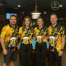 Load image into Gallery viewer, Custom Funny Yellow Beer 8 Ball Pool Billiard Shirt for Women Polo &amp; 1/4 Zip, Billiard Team Jerseys NNT147