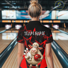 Load image into Gallery viewer, Custom Funny Sheep Bowling Jersey for Women Bowling Team Shirts Bowling League Polo &amp; 1/4 Zip HNT379