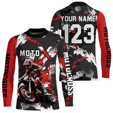 Load image into Gallery viewer, Red Youth Motocross Jersey Racing Shirts Custom Dirt Bike Shirts Kid Men Women UPF30+ DNT32