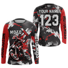 Load image into Gallery viewer, Red Youth Motocross Jersey Racing Shirts Custom Dirt Bike Shirts Kid Men Women UPF30+ DNT32
