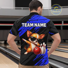 Load image into Gallery viewer, Person wearing a bowling-themed shirt with a dog graphic and 'Team Name' text in a bowling alley.