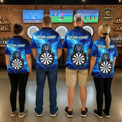 Custom Thunder Lion Dart Shirt Dart Team Jersey for Women Dartboard Polo & 1/4 Zip Shirts NNT169