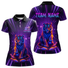 Load image into Gallery viewer, Custom Neon Tiger Bowling Jersey for Women Bowling Team Shirts Bowling League Polo &amp; 1/4 Zip HNT154