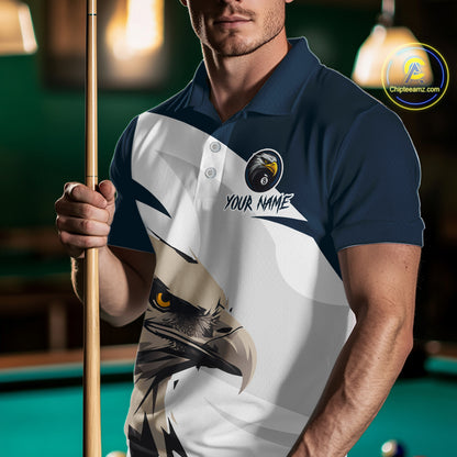 Custom Eagle 8 Ball Billiard Shirts for Men Billiard Tournament Billiard Team Shirts Polo & 1/4 Zip NNT109