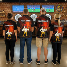 Load image into Gallery viewer, Custom Orange Funny Chicken Darts Shirt for Men Darts Team Jerseys Polo &amp; 1/4 Zip Dart League NNT131