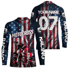 Load image into Gallery viewer, US Flag Youth Motocross Jersey Custom Dirt Bike Shirt Kid Men Women Motocross Shirt UPF30+ DNT37