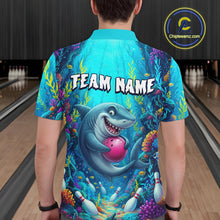 Load image into Gallery viewer, Custom Ocean Funny Shark Bowling Jersey for Men Funny Bowling Team Shirts Bowling Uniform HNT300