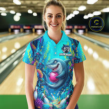 Load image into Gallery viewer, Custom Ocean Funny Otte Bowling Jersey for Women Funny Bowling Team Shirts Bowling Uniform HNT300
