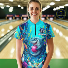 Load image into Gallery viewer, Custom Ocean Funny Otte Bowling Jersey for Women Funny Bowling Team Shirts Bowling Uniform HNT300