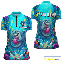 Load image into Gallery viewer, Custom Ocean Funny Otte Bowling Jersey for Women Funny Bowling Team Shirts Bowling Uniform HNT300