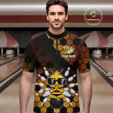 Load image into Gallery viewer, Custom Funny Bee Bowling Jersey for Men Bowling Team Shirts Bowling Polo &amp; 1/4 Zip HNT267