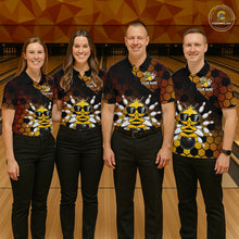 Load image into Gallery viewer, Custom Funny Bee Bowling Jersey for Men Bowling Team Shirts Bowling Polo &amp; 1/4 Zip HNT267