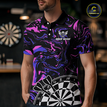 Load image into Gallery viewer, Pink-Purple Pattern Aim Shoot Swear Repeat Darts Team Jerseys Dart Shirts For Men NNT168
