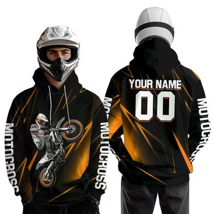 Custom Orange Youth Motocross Jersey Hoodie Kid Men Women Dirt Bike Motorcycle Hoodie HOT36