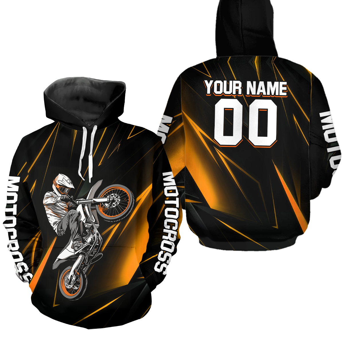 Custom Orange Youth Motocross Jersey Hoodie Kid Men Women Dirt Bike Motorcycle Hoodie HOT36