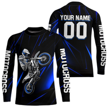 Load image into Gallery viewer, Blue Youth MX Motocross Jersey Custom Motocycle Shirts Men Women Kid UPF30+ DNT41