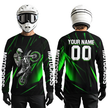 Load image into Gallery viewer, Green Youth MX Motocross Jersey Custom Motocycle Shirts Men Women Kid UPF30+ DNT41